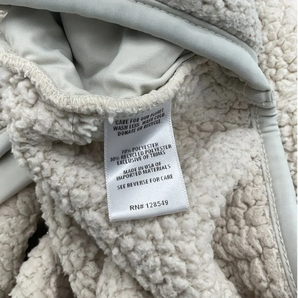 Aviator Nation Cozy Cream Teddy Half Zip Pullover Size XXL - Picture 5 of 5